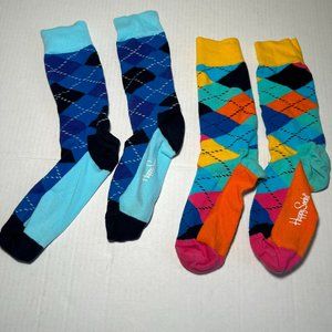Bundle of 2 Argyle Happy Socks